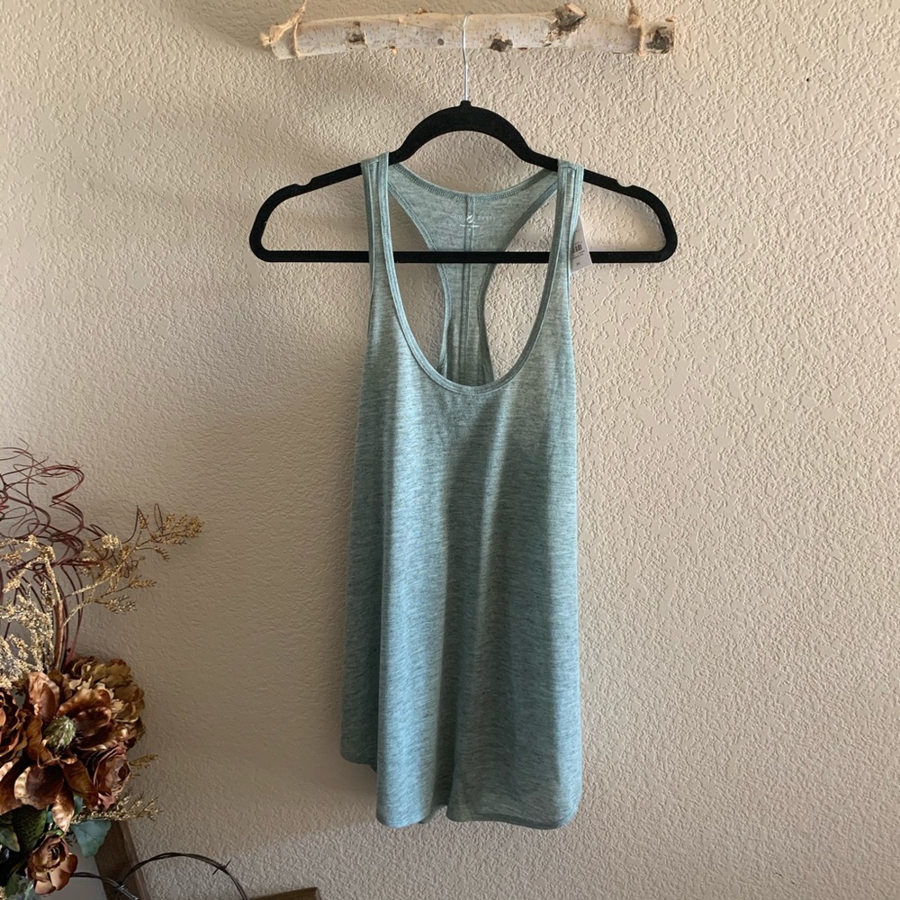 Lou & Grey Heathered Green Racerback Tank NWT